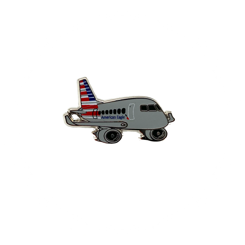 Pin Embraer E-170 / E-175 Regional Jet American Airlines AA Eagle "chubby plane"