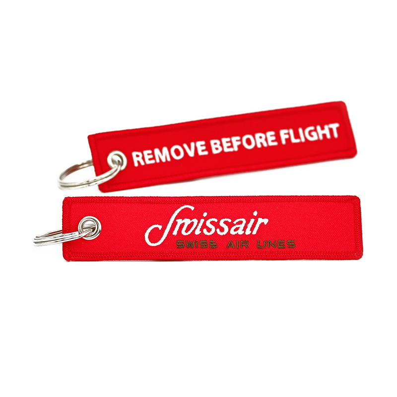 Keyring SWISSAIR / Remove Before Flight (1940s logo)