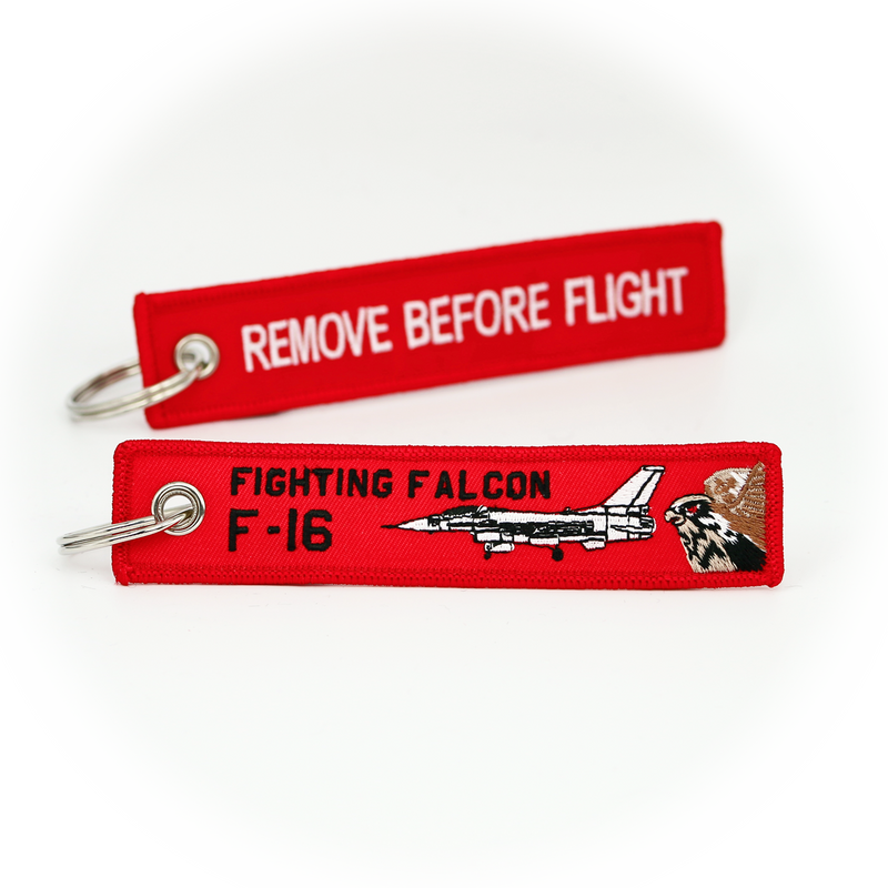Keyring McDonnell Douglas F-16 Fighting Falcon F16 / Remove Before Flight