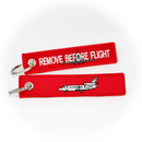 Keyring Dassault Falcon 900 (red) / Remove Before Flight