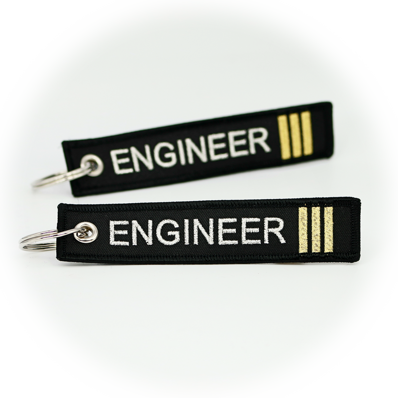 Keyring Engineer 3 Bars (black/gold)