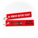 Keyring Apache AH-64 Helicopter / Remove Before Flight