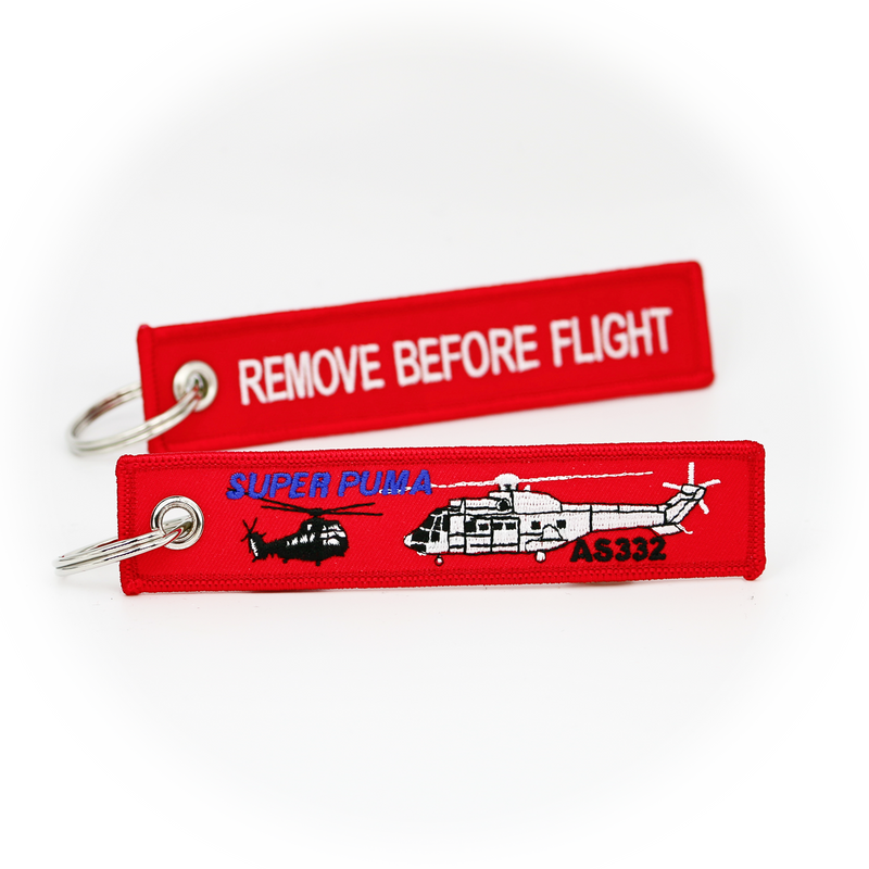 Keyring Super Puma Helicopter / Remove Before Flight