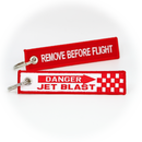 Keyring Danger Jet Blast / Remove Before Flight