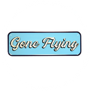 Gone Flying Sign (tin, light blue)