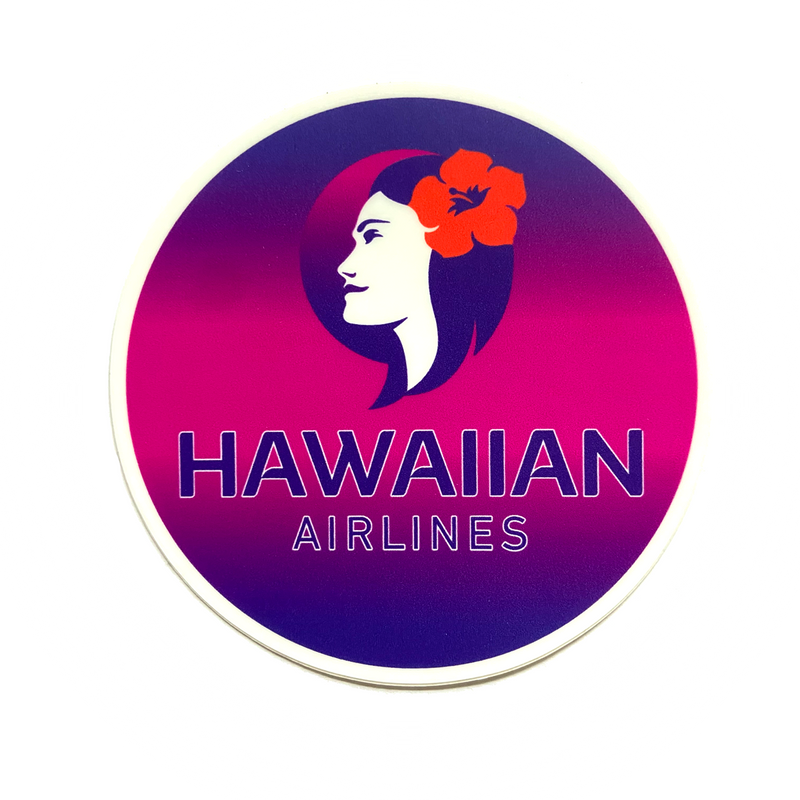 Hawaiian Airlines round logo sticker