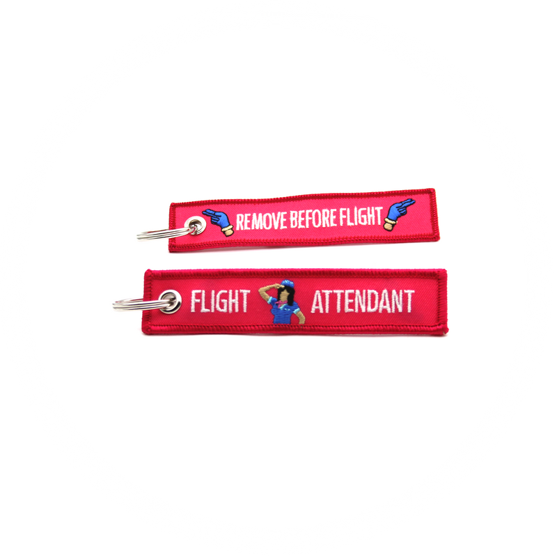 Keyring Flight Attendant (pink/tan)