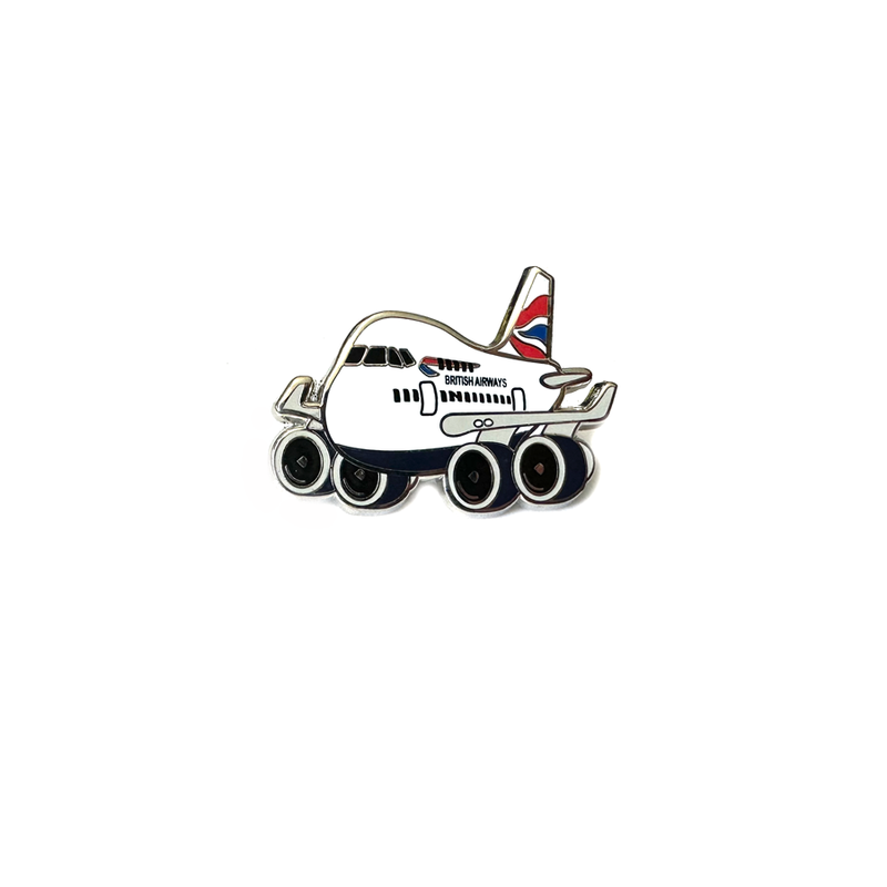 Pin Boeing 747-400 British Airways BA "chubby plane" Jumbo Jet