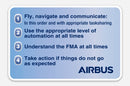 AIRBUS Golden Rules for Pilots Sticker (4 Rules)