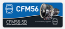 Sticker CFM56-5B (black/blue) Logo Jet Engine