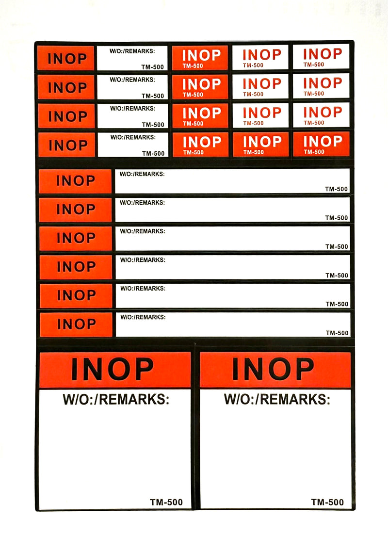 AIRBUS INOP Sticker sheet