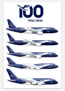 Sticker-Sheet Lufthansa 100 Years Livery 5 Planes + Logo