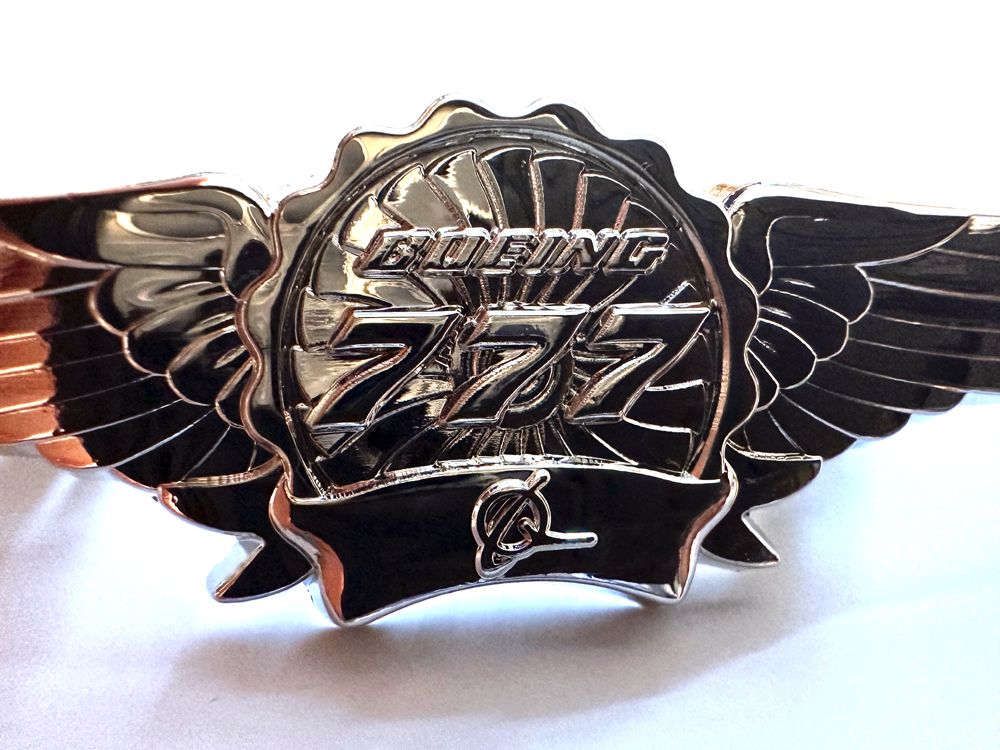Wing Pin Boeing 777 silver (3 inch version) Pilot Wings B777-300ER ...