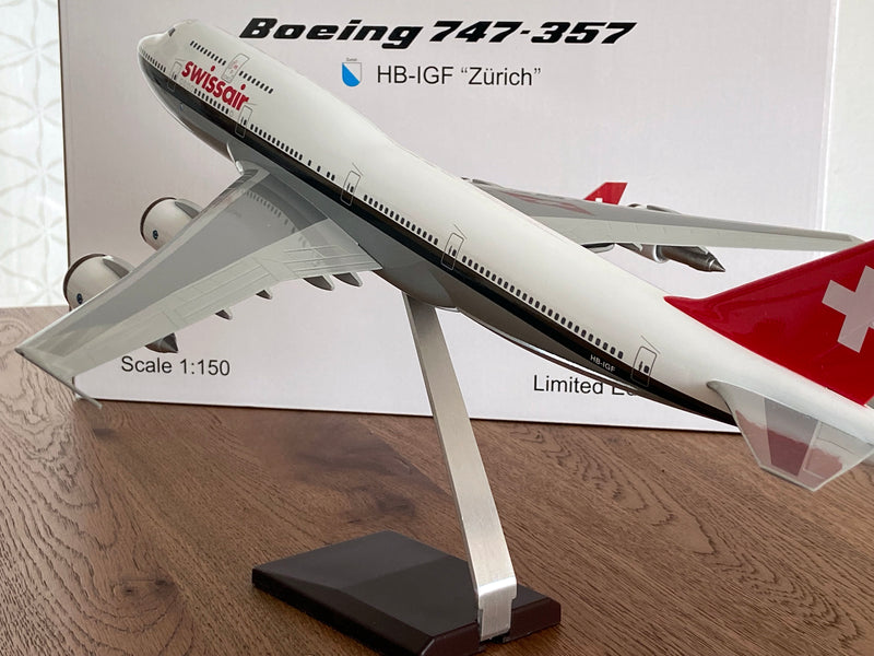 SWISSAIR Boeing 747 Desktop Model HB-IGF "ZÜRICH"