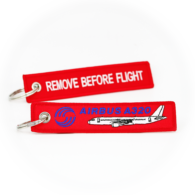 Keyring Airbus A320 (red) / Remove Before Flight