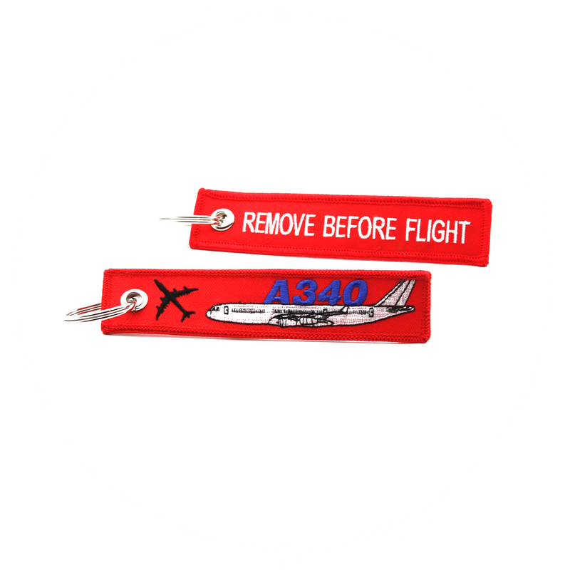 Keyring Airbus A340 / Remove Before Flight (red)