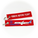 Keyring Airbus A350 / Remove Before Flight (red)