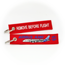 Keyring Airbus A380 (red) / Remove Before Flight