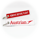 Keyring AUA Austrian Airlines / Remove Before Flight (red)