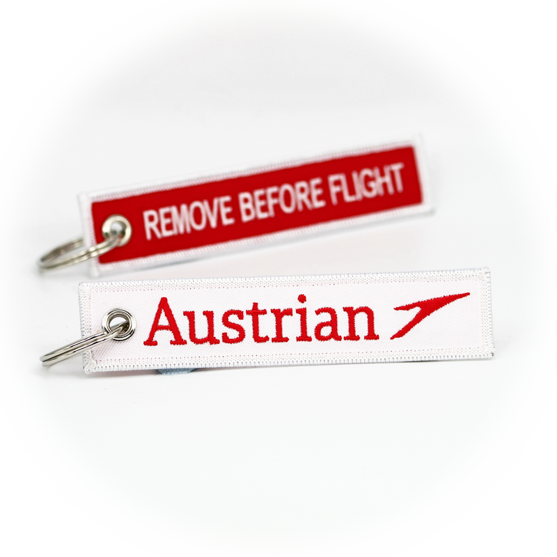 Keyring AUA Austrian Airlines / Remove Before Flight (red)