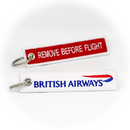 Keyring British Airways / Remove Before Flight (white)