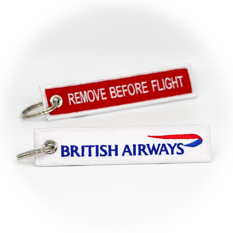 Keyring British Airways / Remove Before Flight (white)