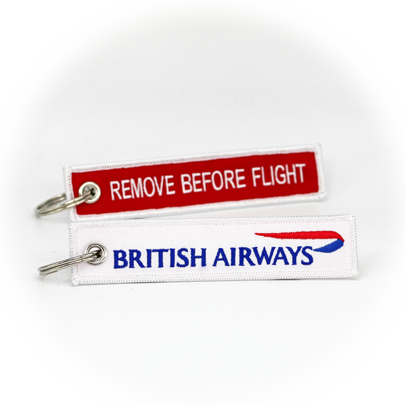 Keyring British Airways / Remove Before Flight (white)
