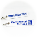 Keyring Continental Airlines / Remove Before Flight (white/blue)