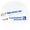 Keyring Continental Airlines / Remove Before Flight (white/blue)