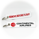 Keyring Continental Airlines / Remove Before Flight (white/red)