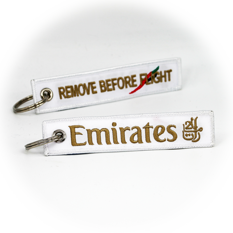 Keyring Emirates Airlines / Remove Before Flight (white)