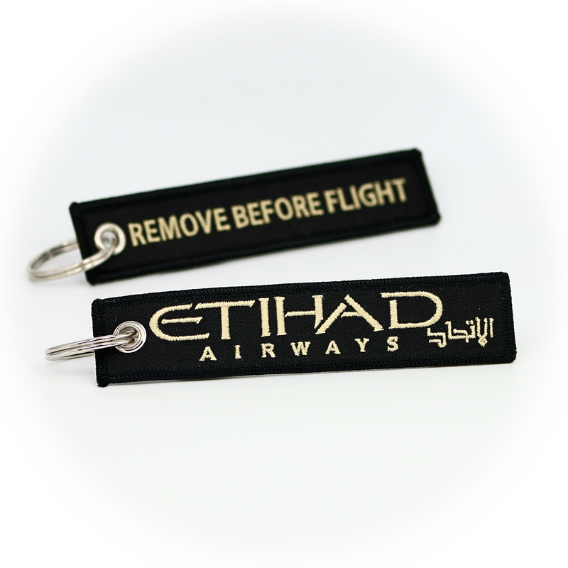 Keyring Etihad Airways / Remove Before Flight (black)