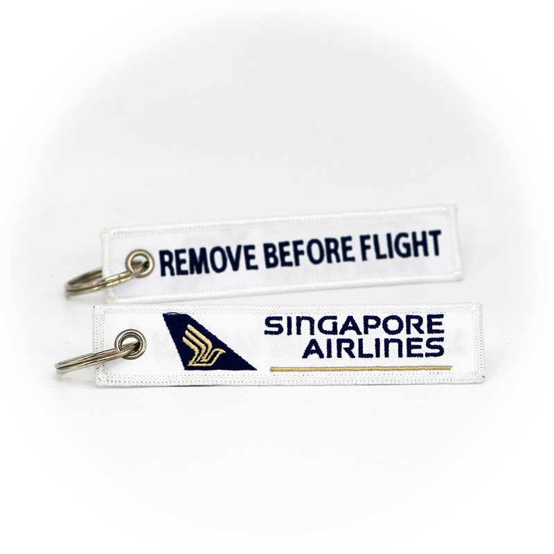 Keyring Singapore Airlines / Remove Before Flight (white)