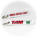 Keyring TAM Brazil / Remove Before Flight (white)
