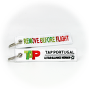 Keyring TAP Air Portugal / Remove Before Flight (white)