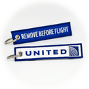 Keyring United Airlines / Remove Before Flight (blue)