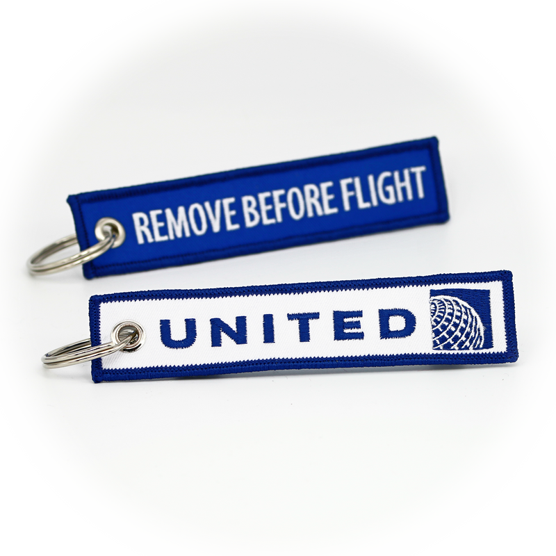 Keyring United Airlines / Remove Before Flight (blue)
