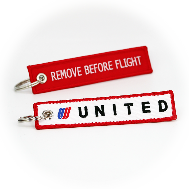 Keyring United Airlines / Remove Before Flight (Tulip)