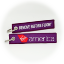 Keyring Virgin America / Remove Before Flight