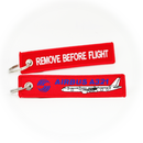 Keyring Airbus A321 / Remove Before Flight (red)