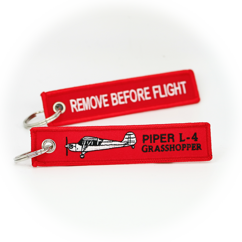 Keyring Piper Grasshopper L-4 / Remove Before Flight
