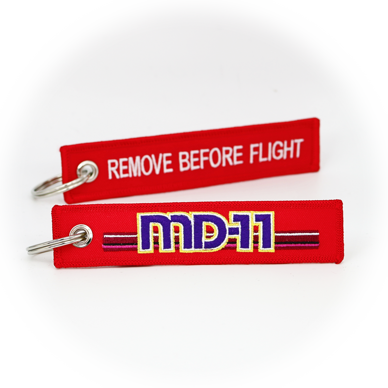 Keyring McDonnell Douglas MD11 / Remove Before Flight (Logo) MD-11