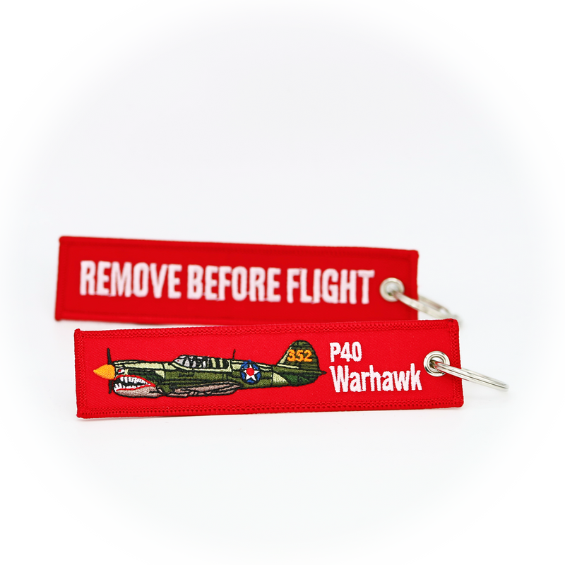 Keyring P-40 Warhawk Tomahawk / P40 Kittyhawk / Remove Before Flight