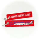 Keyring Boeing 777 / Remove Before Flight (embroidered)