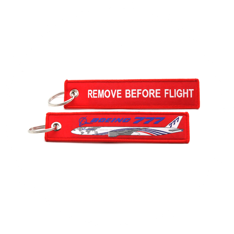 Keyring Boeing 777 "HOUSE COLORS" / Remove Before Flight (woven)