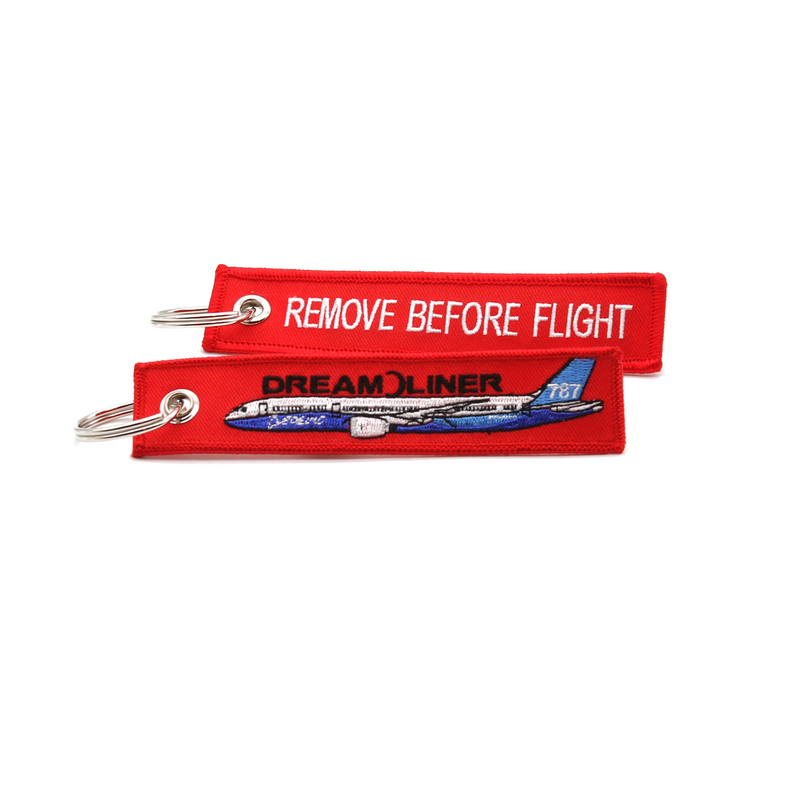 Keyring Boeing 787 (red) Mark II