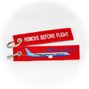 Keyring Boeing 787 / Remove Before Flight (red)