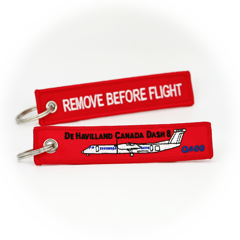 Keyring De Havilland Canada DHC-8-400 Dash 8 Q400 DHC-8 / Remove Before Flight