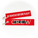 Keyring CREW with Cockpit Windows / Remove Before Flight (red)