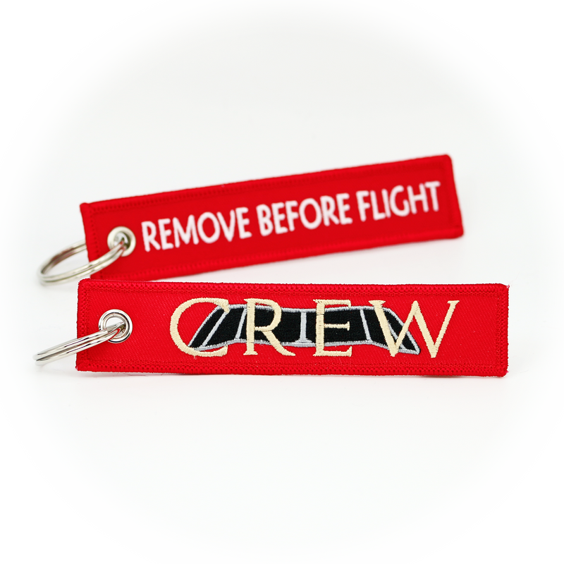 Keyring CREW with Cockpit Windows / Remove Before Flight (red)